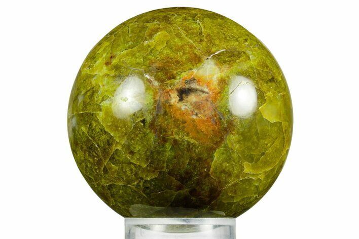 Polished Green Opal Sphere - Madagascar #361529